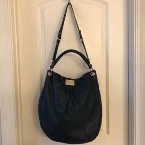Marc by Marc Jacobs Hillier Hobo XL Navy & Silver